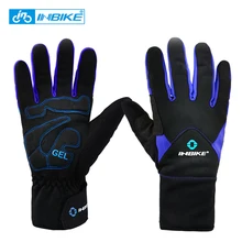 INBIKE, зимние спортивные перчатки, теплые перчатки для велоспорта, полный палец, термальные велосипедные ветрозащитные варежки, перчатки для лыжного альпинизма