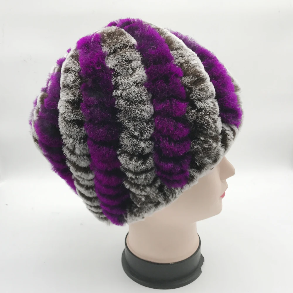 Женская зимняя трикотажная Шапка бини в полоску|Женские Skullies и шапочки| |