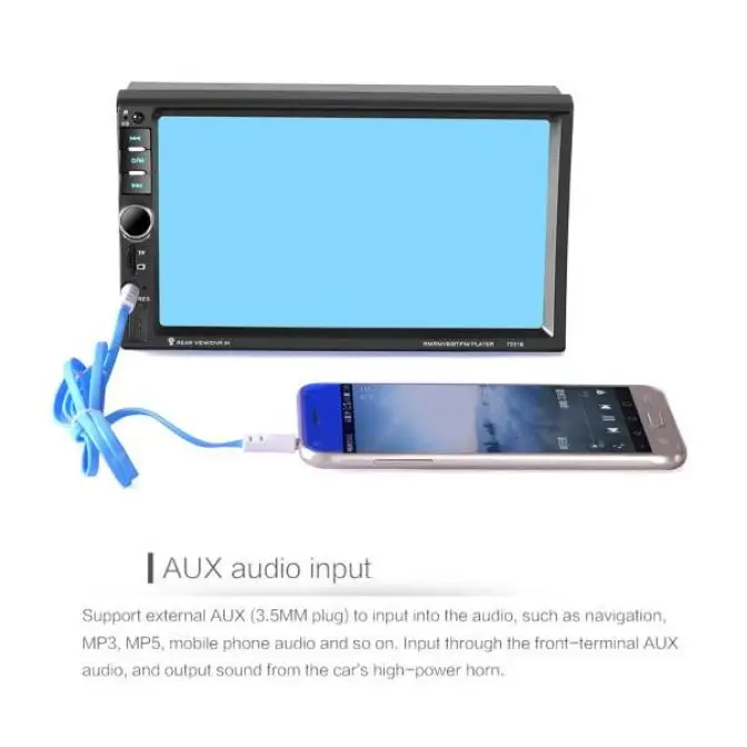 Clearance Bluetooth Car Stereo Audio In-Dash Aux Input Receiver SD/USB MP5 Player 4