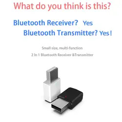 Портативный Мини 2in1 Bluetooth 5,0 приемник передатчик 3,5 мм AUX USB беспроводной стерео аудио адаптер для дома ТВ MP3/4 ПК автомобиля