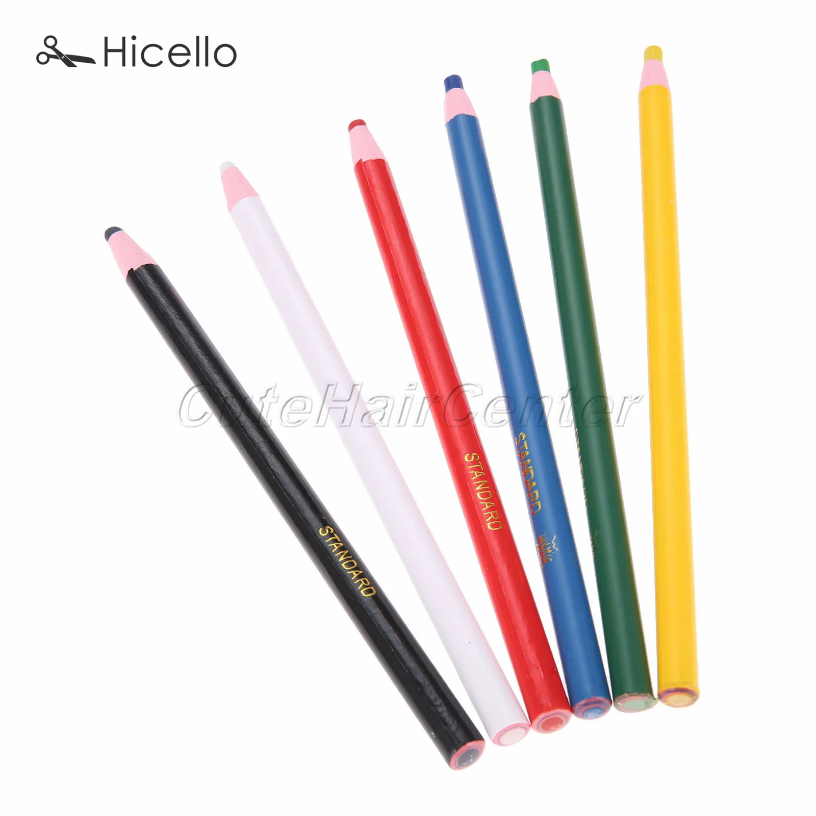 

1pc/6pcs Marking Pencils Wax Pen Stitch Marker Soluble Cross Erasable Garment Leather White black red yellow blue green Hicello