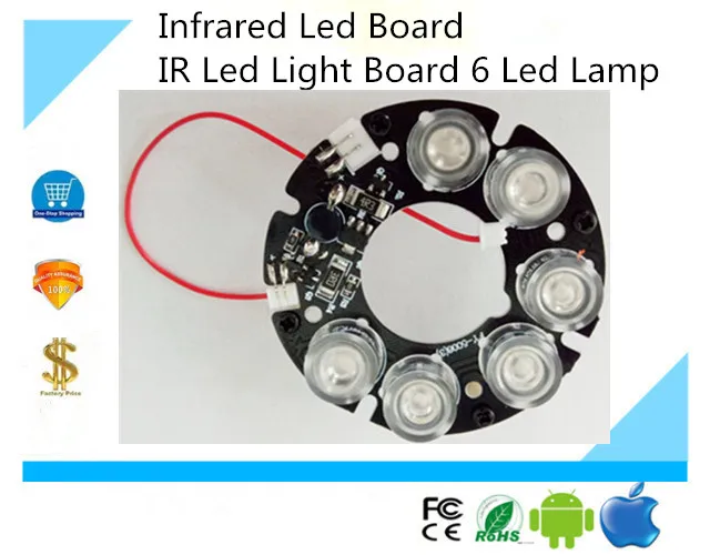 

Surveillance Infrared Led Board IR Led Light Board 6 Led Lamp CCTV Camera Installation Accessories free ship