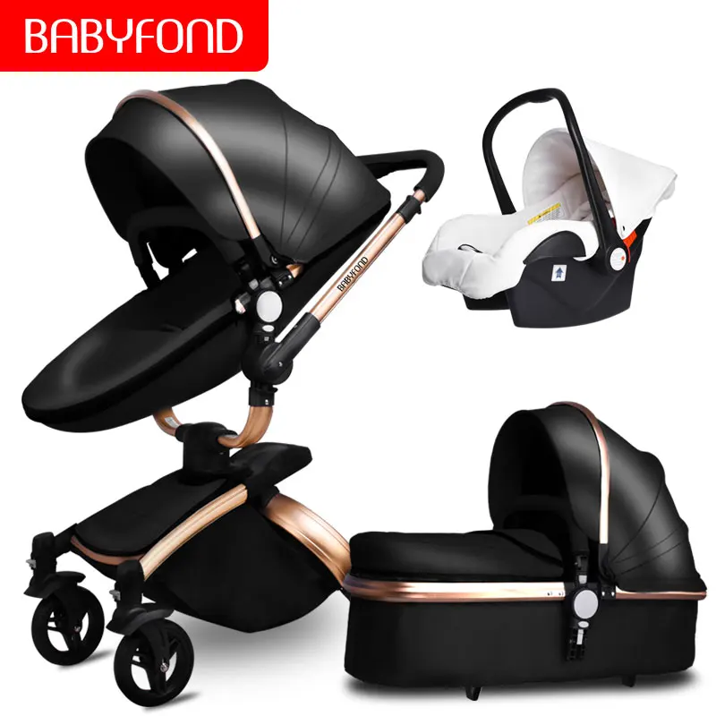 Babyfond No Tax Роскошная детская коляска 3 в 1 модная коляска в европейском стиле Отправка подарков - Цвет: H