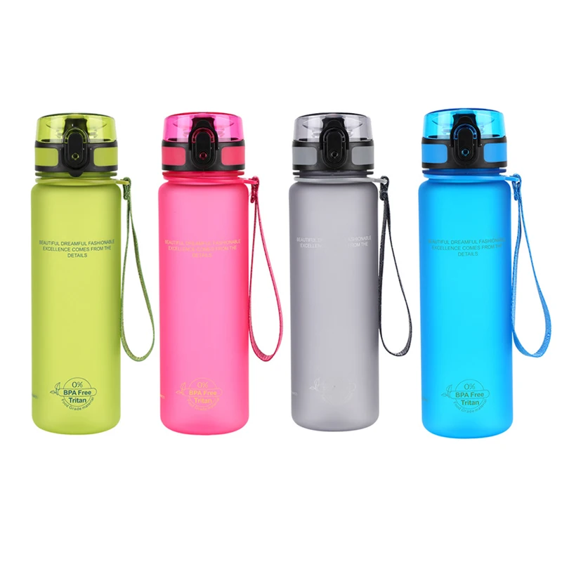 

New Portable Sports Water Bottle Plastic Anti-Fall Large Capacity Outdoor Bottles for Student LMH66