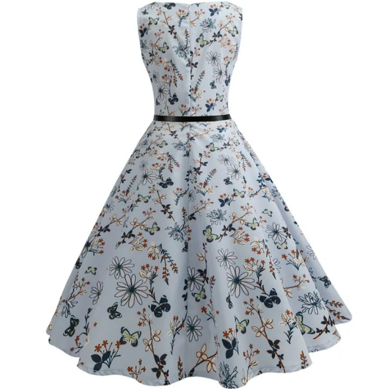 Летние женские платья, повседневные, цветочные, Ретро стиль, 50s 60s Robe Rockabilly Swing Pinup Vestidos, вечерние платья на День святого Валентина