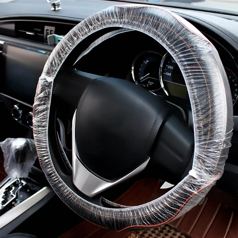 Arcade 100pcs Universally Car Disposable Plastic Steering Wheel Cover Waterproof  For BMW Honda