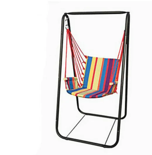 Hot selling portable outdoor adult breathable comfortable hammock swing indoor children hammock chair with metal foothold Hot selling portable outdoor adult breathable comfortable hammock swing indoor children hammock chair with metal foothold