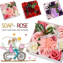 Мягкие искусственные лепестки мыло цветок украшение дома праздник креативная Подарочная коробка Роза Гвоздика декоративные гортензии цветок