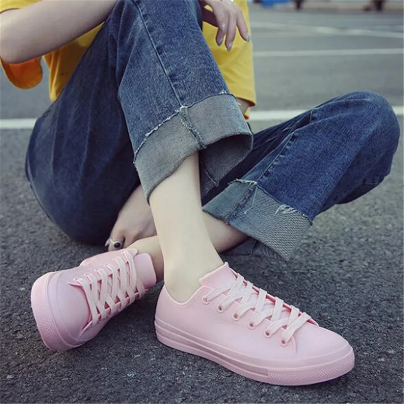 

DIWEINI 2019 New Summer Sneakers Women Trainers Pink Sneakers Leather&Canvas Women Shoes Classic Tenis Feminino Zapatos Mujer G1