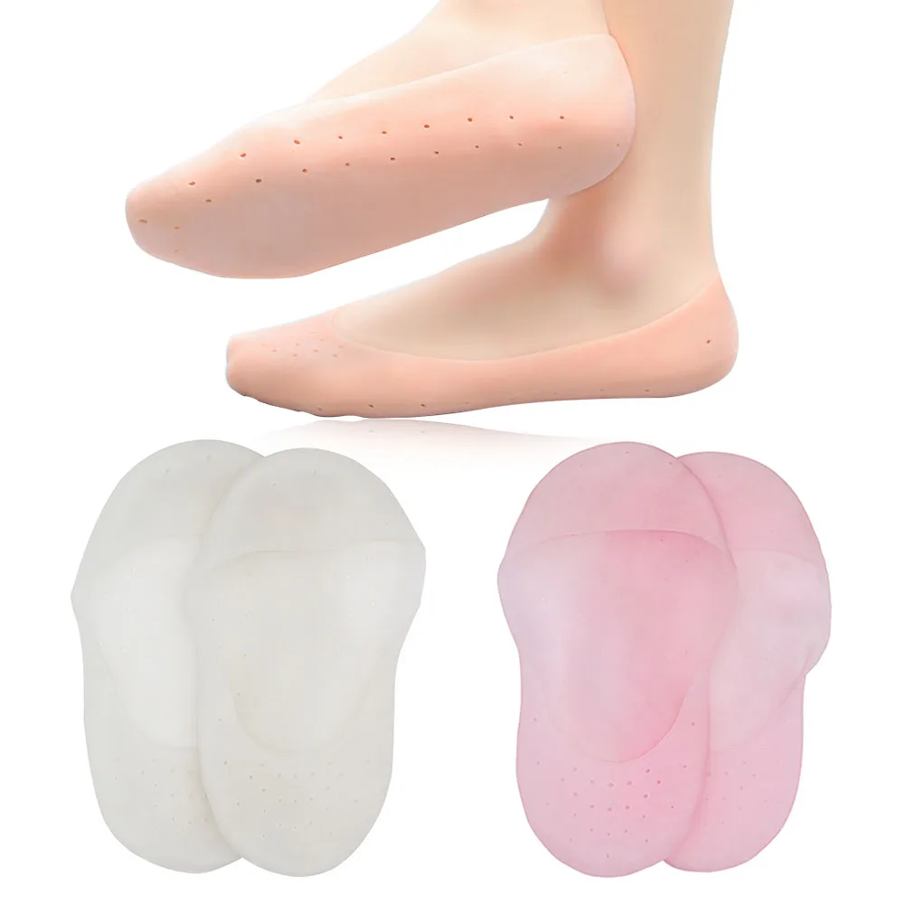 

Pedicure Socks Feet Care Anti Crack Silicone Hole Soft Full Cover Moisturizing Durable Insole Heel Protect Elastic Calluses
