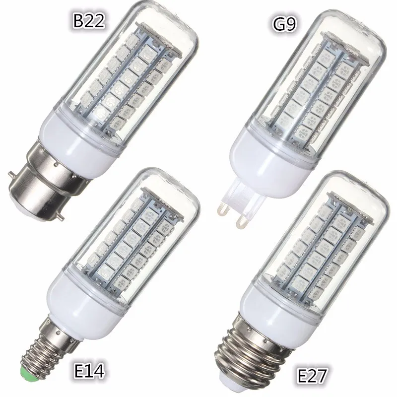 

5050 SMD 48 LED Light Bulb E27/E14/G9/B22 3.5W Red/Green/Blue 300Lumen Energy Saving Plastic Lamp Bulb Non Dimmable AC 220V
