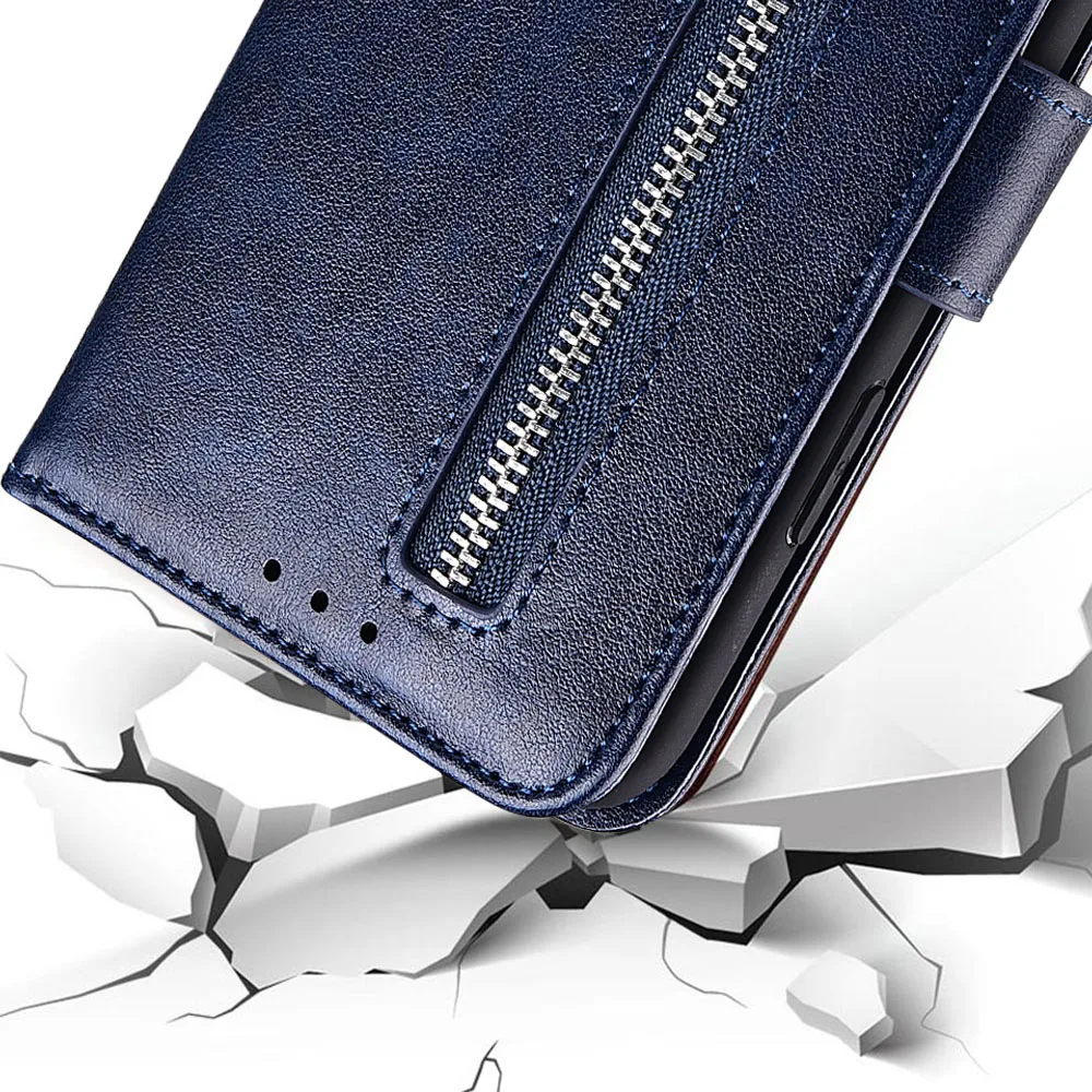 Чехол-бумажник из искусственной кожи на молнии для Samsung Galaxy J3 J330 J330F с ремешком для Samsung Galaxy J3 Kickstand