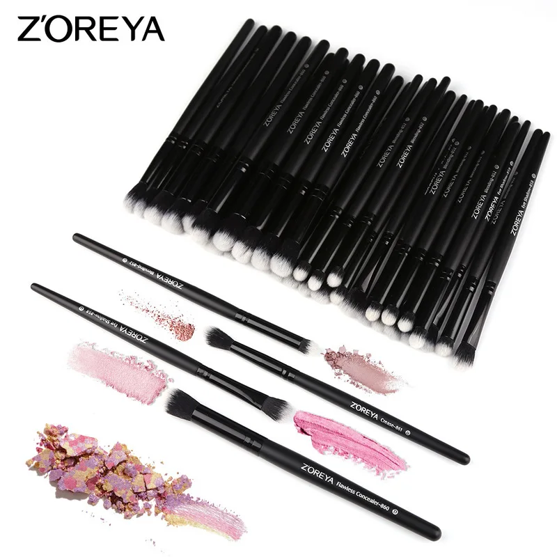 

4Pcs Wood handle professional makeup tools foundation brush eyebrow brush Powder Foundation Cosmetics Makeup Brushes Set