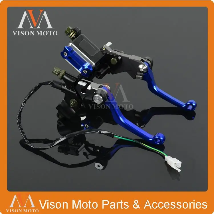 CNC Brake Lever Master Cylinder + Cable Clutch Perch For Yamaha YZ125