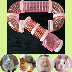 Хомяк туннель прозрачный акриловый Multi-Стиль фитинги хомяк клетка аксессуары игрушки для домашних животных маленького размера 4 цвета
