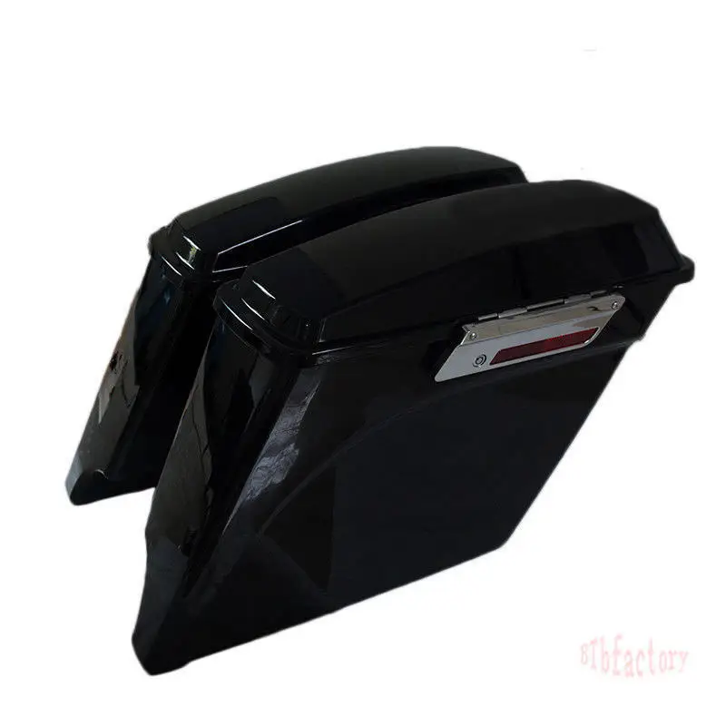 " яркий черный растягивающийся Расширенный Жесткий Saddlebag ключ для Harley Touring FL 93-13 Road King Street Glide Electra Glide Road King