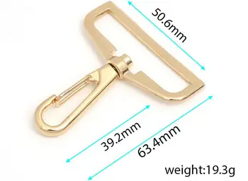 

51mmx63mm Light gold trigger snap for bag, hardware accessories,handbag hook swivel clasp Dog clip hook metal Clip Buckle