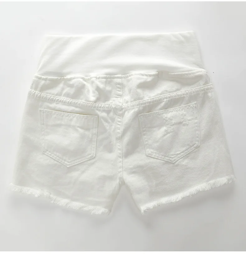 top Maternity Clothing Maternity Denim Hole Shorts Summer Tassel Jeans Pants for Pregnant Women Clothing Plus Size M L XL XXL 3XXL Elastic Belt  Jeans maternity fashion