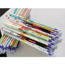 10 шт./компл. мультфильм со стирающимися чернилами записи со сменными чернилами студент стационарные черного и синего цветов иглы пополнения чернил 0,5 мм школьные канцелярские товары