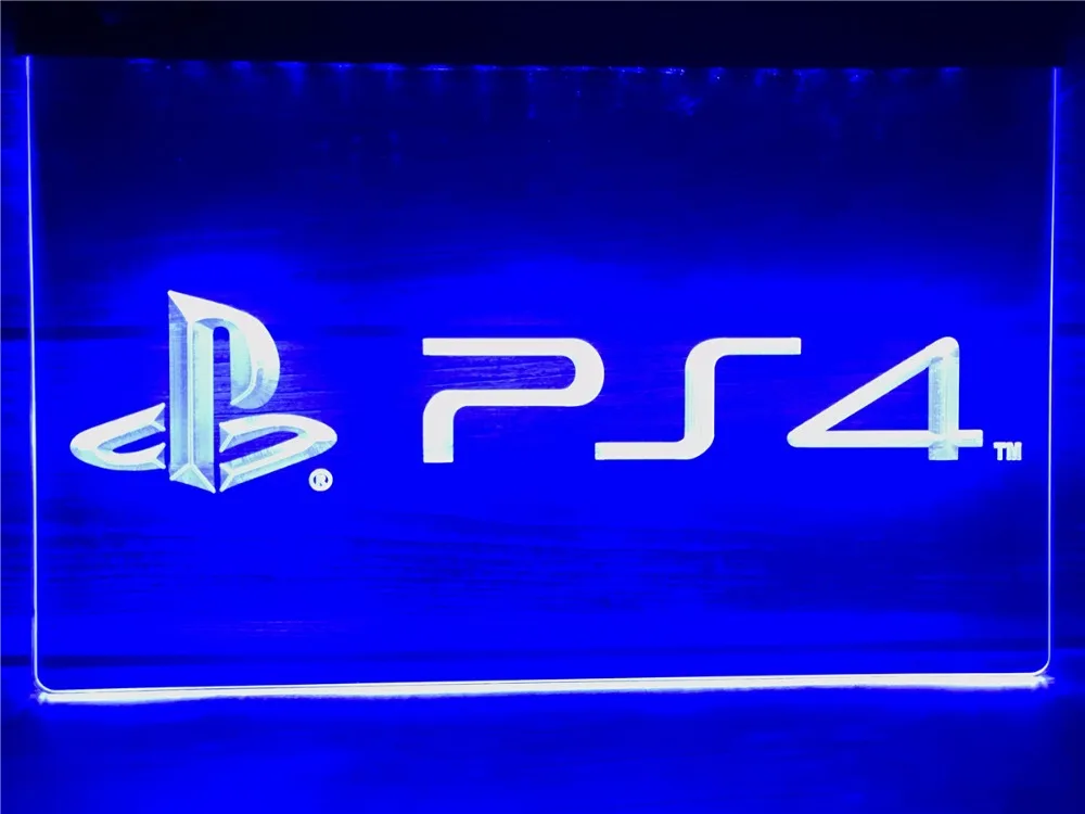 E174 Playstation 4 PS4 светодиодный неоновый светильник знаки|Таблички и знаки| |