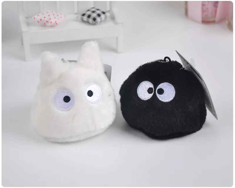 Japan Anime My Neighbour Totoro Plush Dolls Hayao Miyazaki Totoro Bus Cat Spirited Away Coal Briquette Plush Toys 6pcslot 7cm (1)