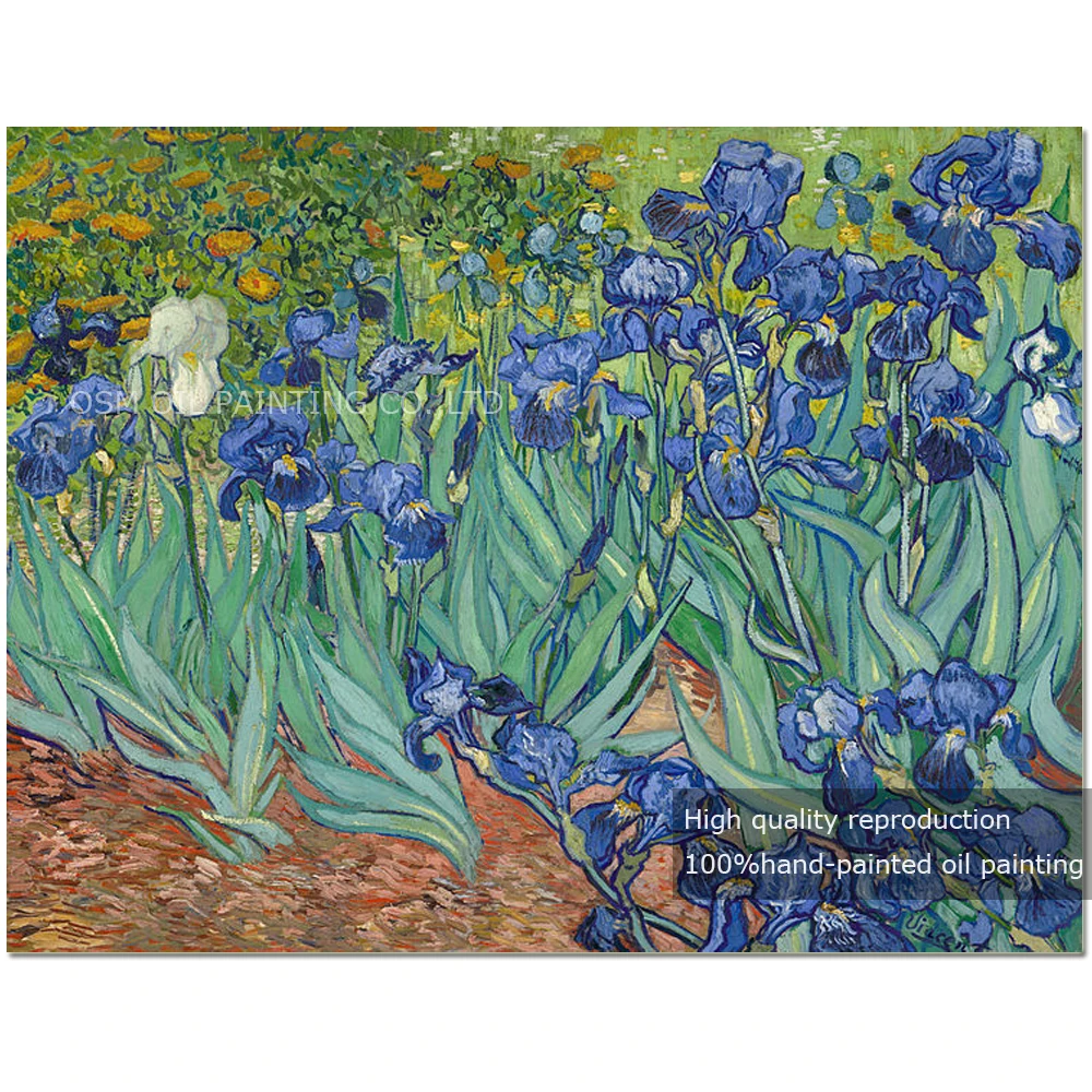 

Reproduction High Quality Irises Flowers Oil Painting High Quality Vincent Van Gogh Irises Oil Painting For Home Decoration