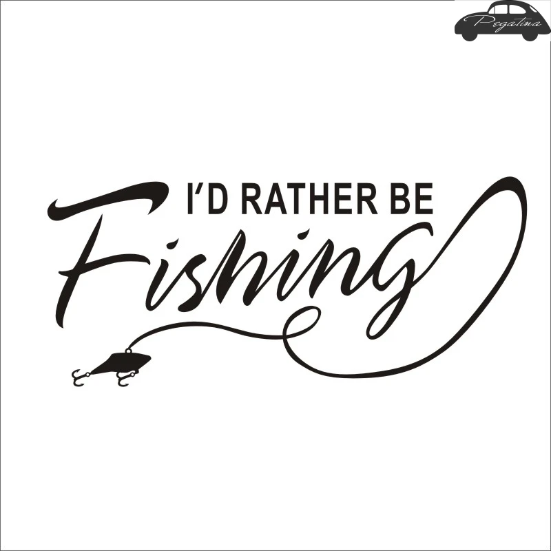 Fishing Sticker Fish Decal Angling Hooks Posters Vinyl Wall Decals Hunter Car Decor Mural Fish Sticker