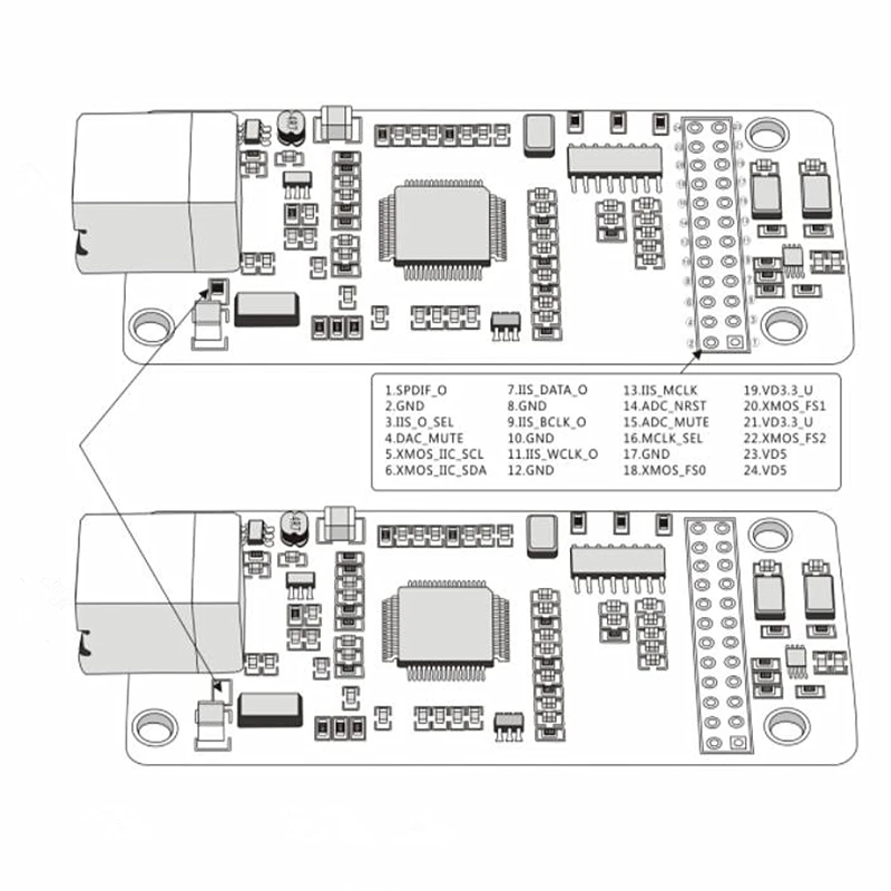 Xmos xu208+ csr8675 Bluetooth 5,0 цифровой интерфейс USB для ЦАП DSD