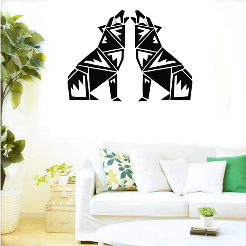 cacar new design geometry wolf wall decals abstract animal series decals geometry vinyl wall art custom - Wall Decals Designs cacar new design geometry wolf wall decals abstract animal series decals geometry vinyl wall art custom - Wall Decals Designs