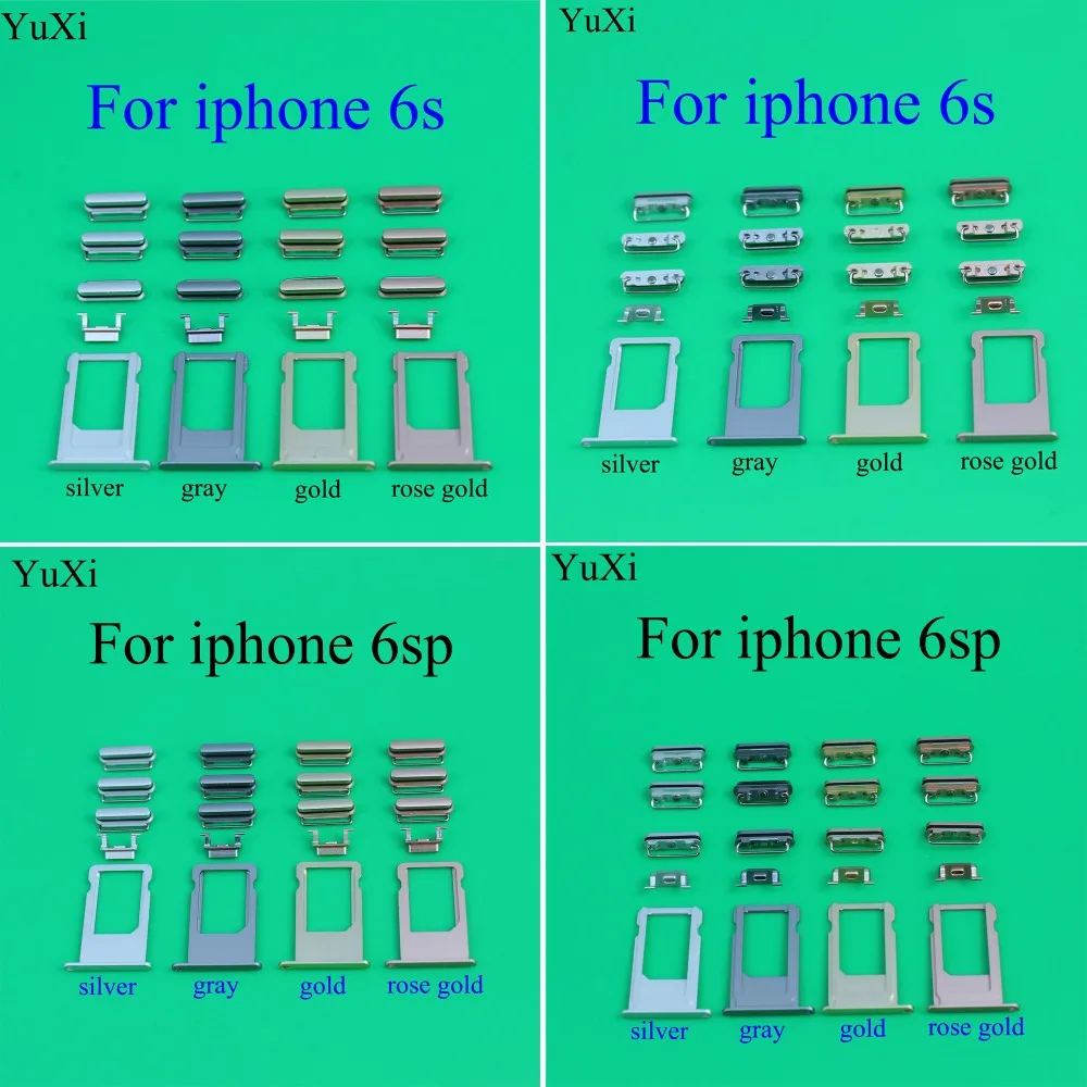 YuXi новый лоток для Sim-карты iPhone 6 6S Plus громкость вибрирующий ключ переключатель