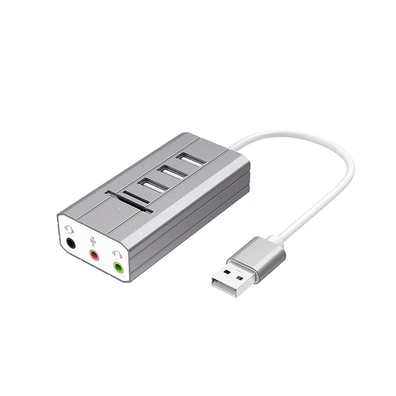 

Type-C/USB3.0 External TF/SD Card Sound Card Multifunction HUB Adapter Splitter