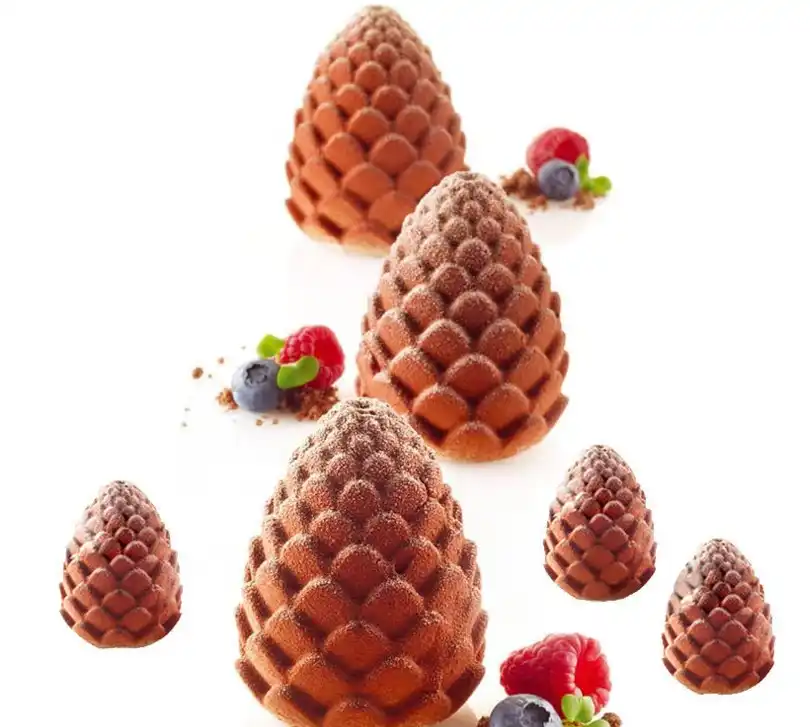 Grossiste Moule A Gateaux De Noix De Pin En Silicone 6 Trous Moule A Savon Aliexpress