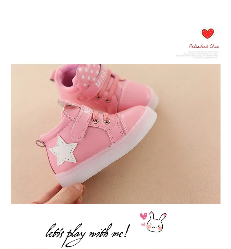 Crianças dos Desenhos Moda Bebê Meninos Meninas Luminosa Sapatos Esportivos Led Lumineus Tênis Animados Não-deslizamento Crianças Casuais Brilhante Estrela 14 High Quality Mamãe e Bebê