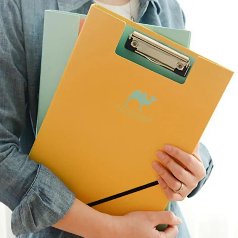 High Quality A4 Documents Folder Paper Clip Clamp Storage File Office