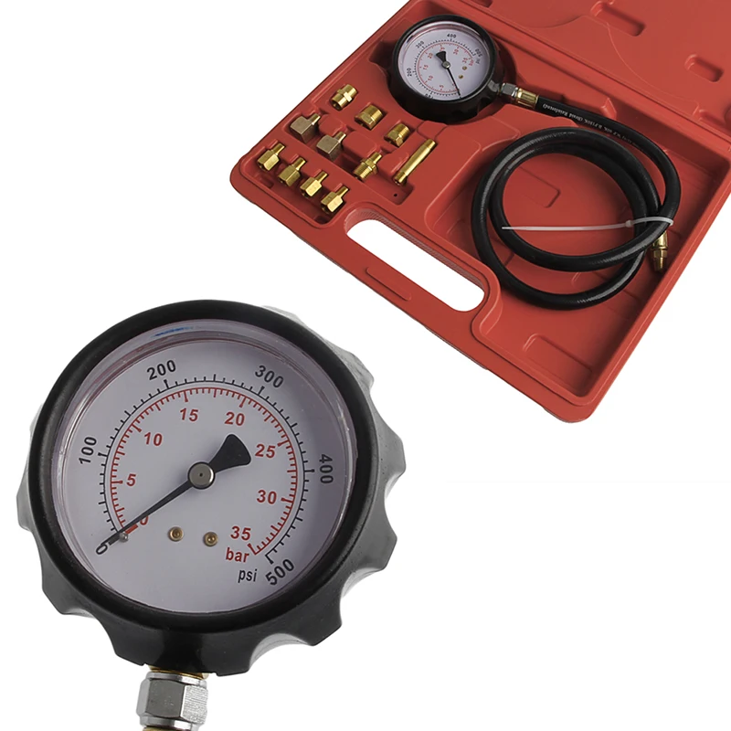 Автомобильный тестер давления топлива, автомобильный волновой блок, цилиндр, измеритель давления масла, тестер, диагностический набор инструментов