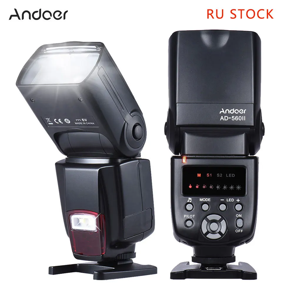  Andoer AD-560 II Камера Вспышка Speedlite с регулируемым светодио дный заполняющий свет универсальная вспышка для фотокамер Canon Nikon Olympus Pentax 