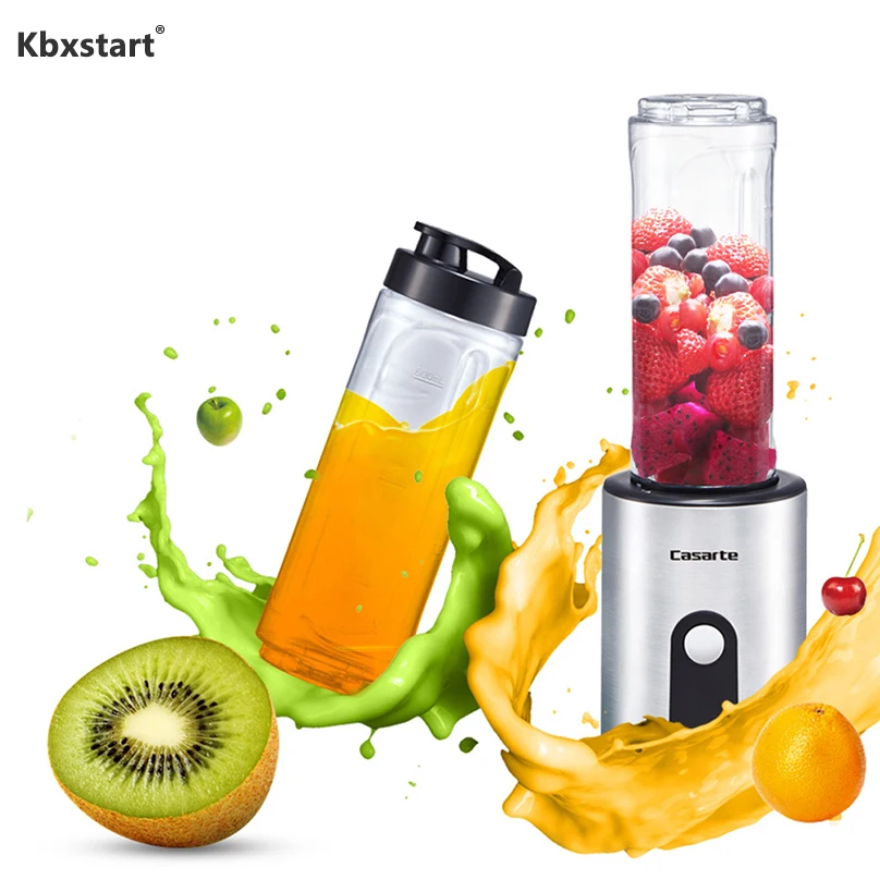 

Kbxstart 220V Electric Fruit Food Juicer Blender 600ML Smoothie Maker Blender 4 Blades Juicer Cup Multifunction Juice Machine
