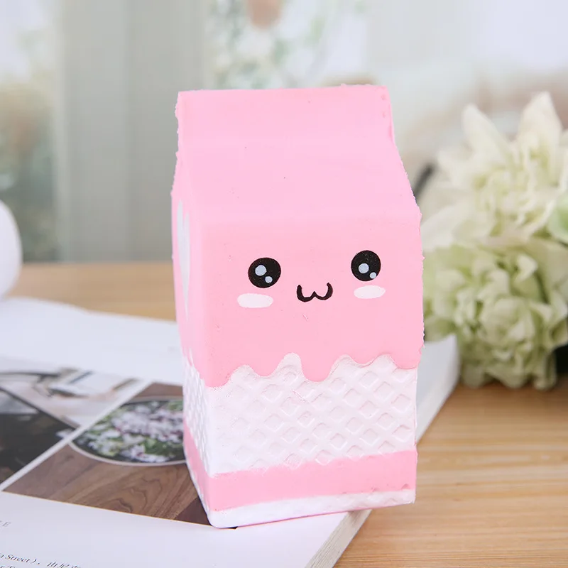 

Soft Milk Box Squishy Slow Rebound Cute Color Cartoon Milk Box Squishy Series Cartoon Mini Pu Foam Toy Cute Pet Toy Gift -NNL120