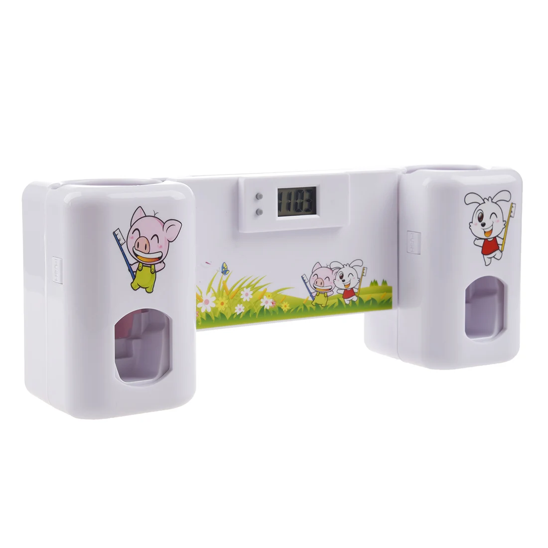 Bathroom accessories Automatic Toothpaste Dispenser Toothbrush Holder Set Wall Mount Rack Bath Oral-White Animals Bathroom accessories Automatic Toothpaste Dispenser Toothbrush Holder Set Wall Mount Rack Bath Oral-White Animals