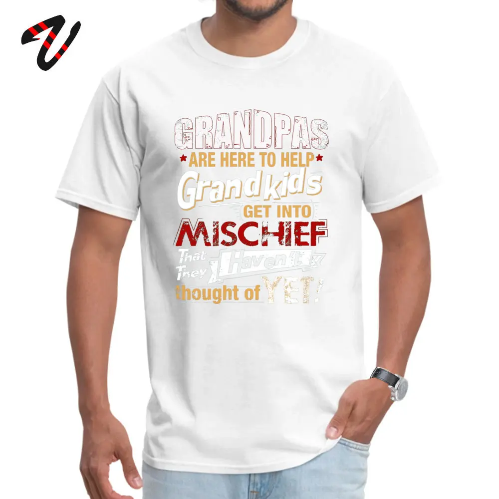 Casual Slim Fit VALENTINE DAY Pure Cotton Round Neck Man Tees Printed On T Shirts Dominant Short Sleeve T Shirts Grandpas Are Here To Help Grandkids Funny Quot white