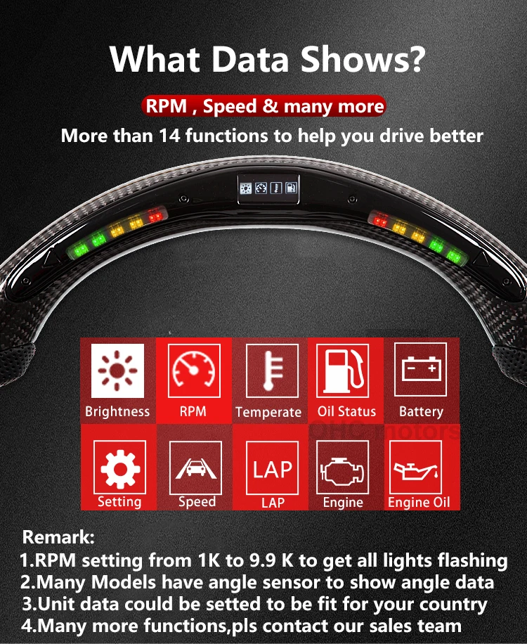 Настоящий светодиодный руль из углеродного волокна совместим с GTR 35