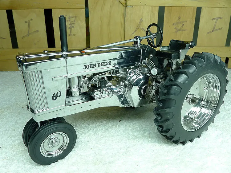 KNL HOBBY J Deere 60 посеребренный металл сельскохозяйственный трактор модель автомобиля ограниченная часы в советском стиле 1:16