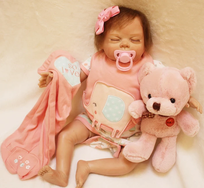 NPK 55 Soft Body Silicone Reborn Baby Doll Toys Super ...