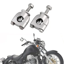2x7/8 ''22 мм мотоциклетная ручка монтажный руль RisersClamp Серебряный монтажный стоячий зажим мотоцикл