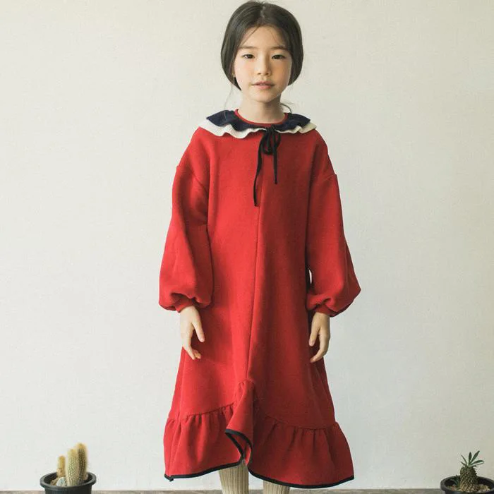 Новинка года, Брендовое длинное платье для маленьких девочек в Корейском стиле детское весеннее платье Детское длинное платье бархатная одежда для малышей с оборками#3838
