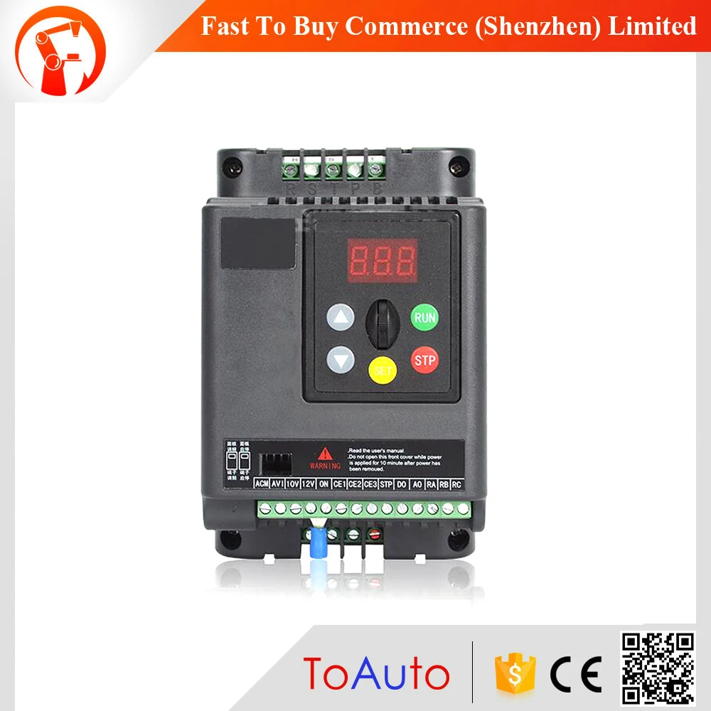 VFD 11KW 15HP 3phase Frequency Inverter Output 380V Speed Control 500Hz Motor Drive VFD for Lathe 3 Phase Asynchronous Motor
