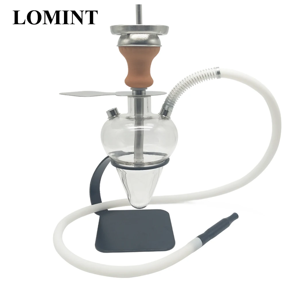 Современный кальян LOMINT Chicha Narguile набор стеклянная трубка из нержавеющей стали для