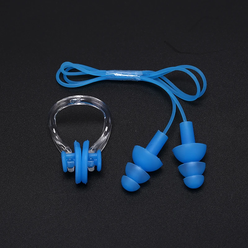 1 комплект мягкий силиконовый набор для плавания водонепроницаемый зажим для носа+ Ушная затычка для ушей 6 цветов
