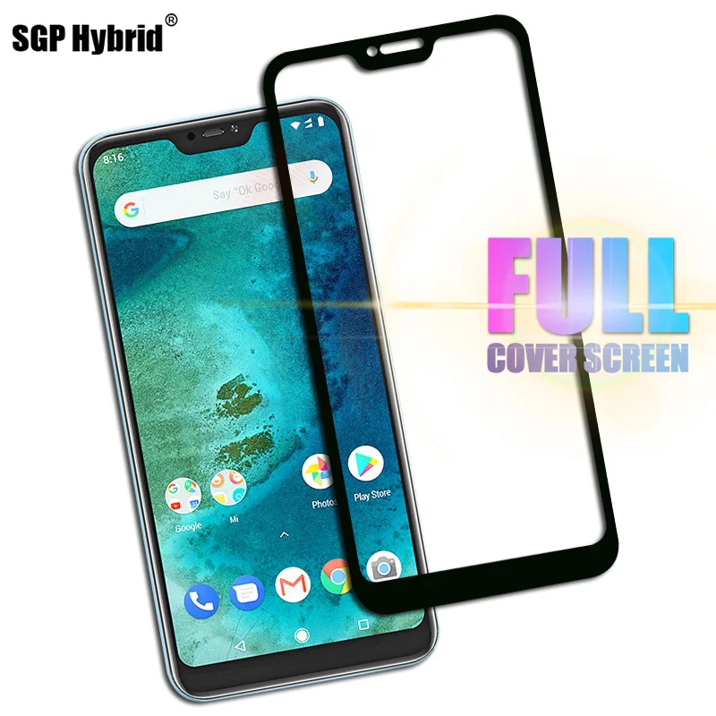Закаленное стекло с полным покрытием для Xiaomi Mi A2 lite A2lite A 2 miA2 6X защитная пленка на