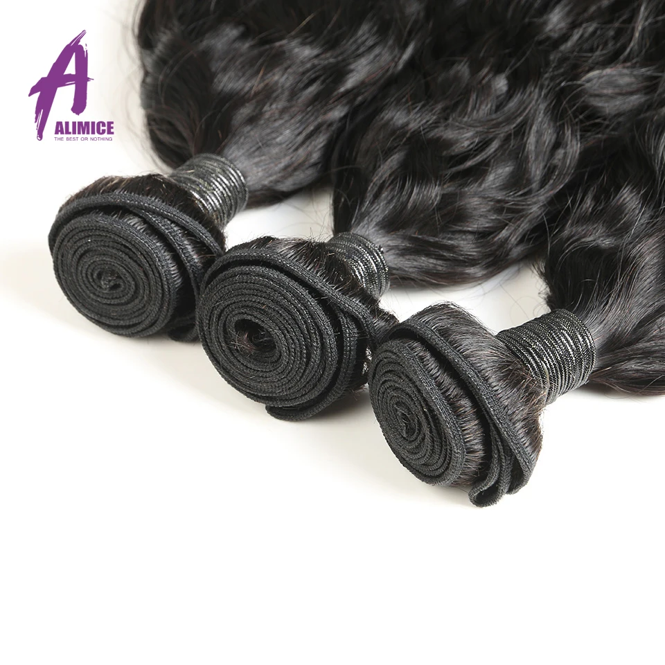 Alimice Hair Bundles Brazilian Wet And Wavy Human Hair 4 Bundles Deal 100% Remy Human Hair Weave Bundles 8-30inch Can Be Dyed (14)
